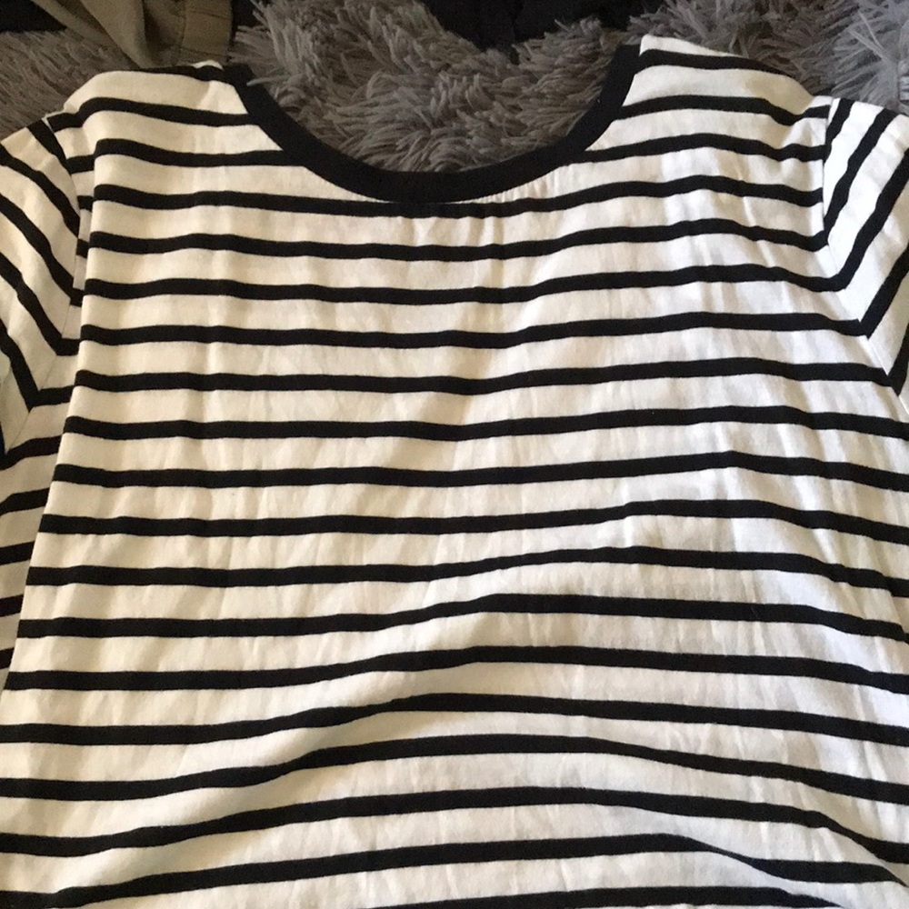 White and black stripped crop top!